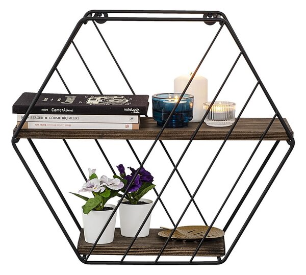 Scaffale a castello marrone in legno di abete rosso 44 cm Liliales - Kalune Design