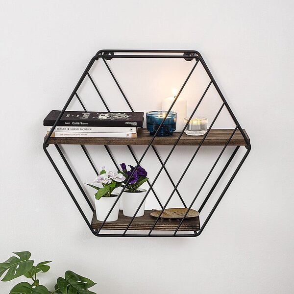 Scaffale a castello marrone in legno di abete rosso 44 cm Liliales - Kalune Design