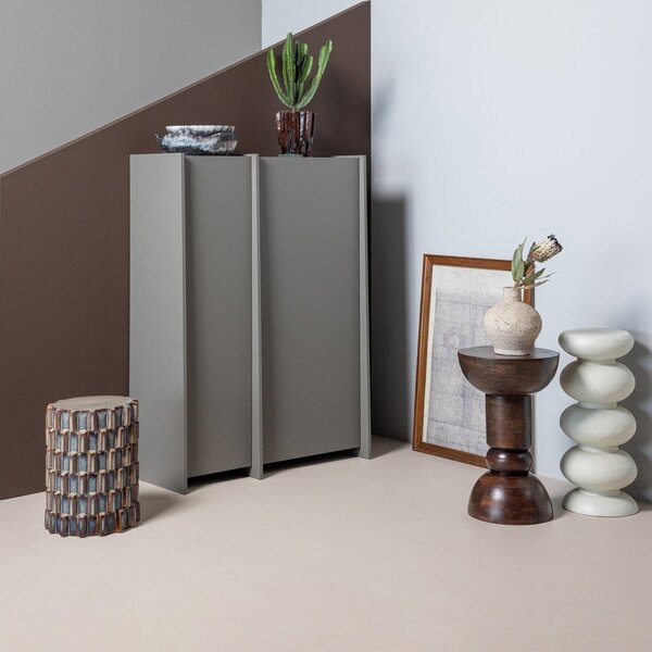 Tavolino rotondo in ceramica ø 35 cm Axu – WOOOD