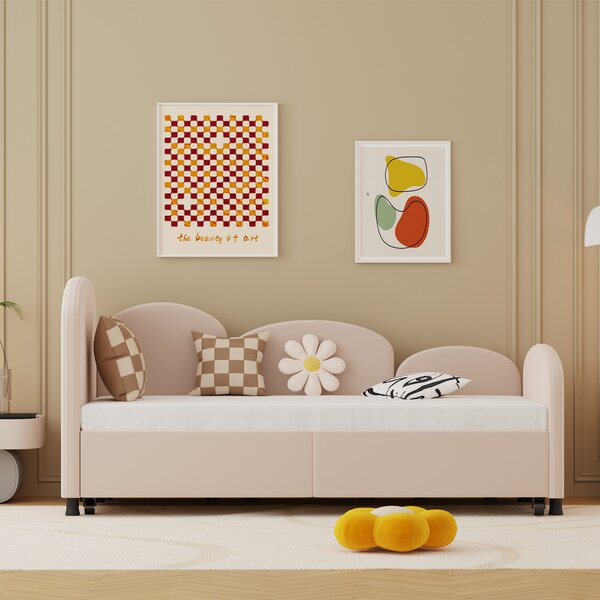 Divano Singolo A 1 Posto Memory Foam, A Forma Di L, Con Cuscini, Bianco A Strisce