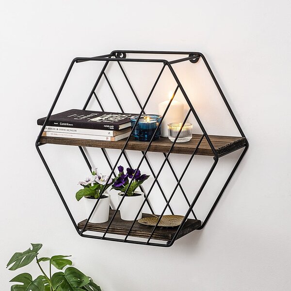 Scaffale a castello marrone in legno di abete rosso 44 cm Liliales - Kalune Design