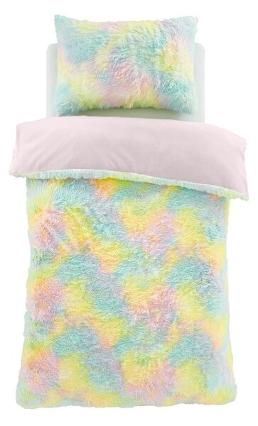 Biancheria da letto singola per bambini in microplush 135x200 cm Rainbow Cuddly - Catherine Lansfield