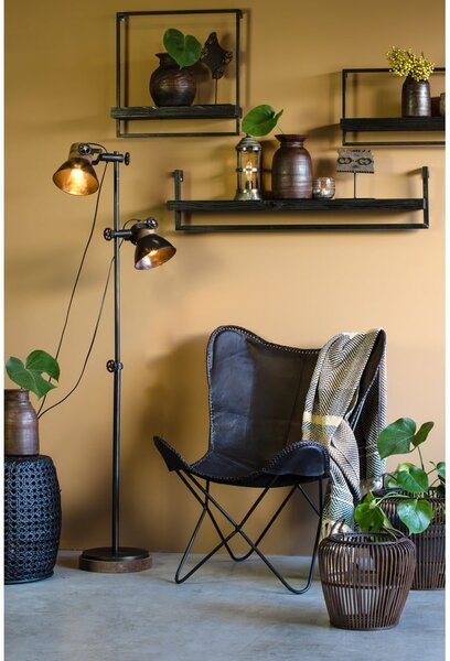 Scaffale in legno di abete nero opaco Maddison - Light & Living