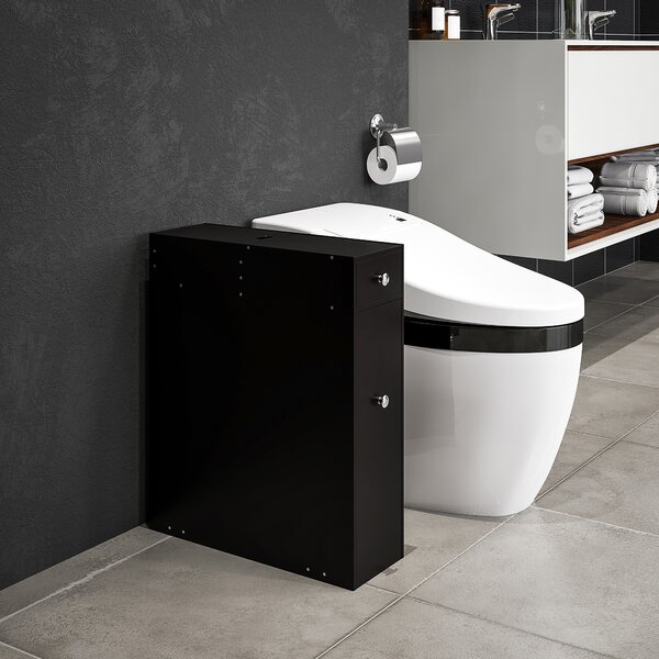 HOMCOM Mobile per WC e bagno con porta carta igienica, 2 cassetti, 17x48x58 cm | Aosom Italy