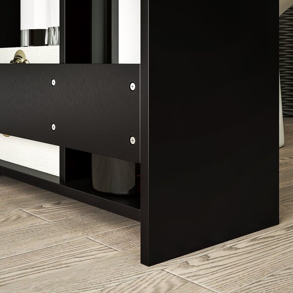 HOMCOM Mobile per WC e bagno con porta carta igienica, 2 cassetti, 17x48x58 cm | Aosom Italy