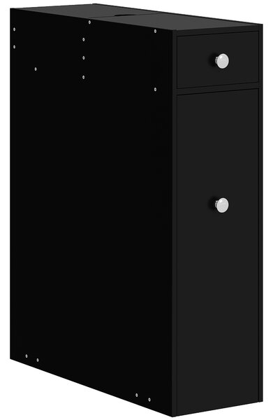 HOMCOM Mobile per WC e bagno con porta carta igienica, 2 cassetti, 17x48x58 cm | Aosom Italy