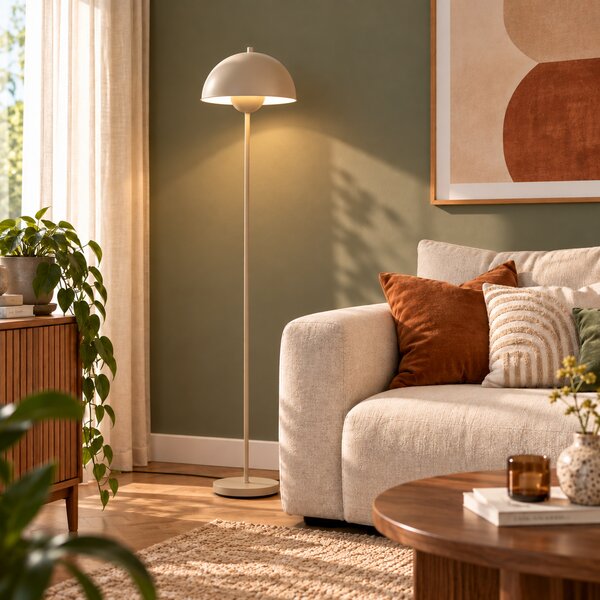Lampada da terra retrò beige 160cm - Magnax