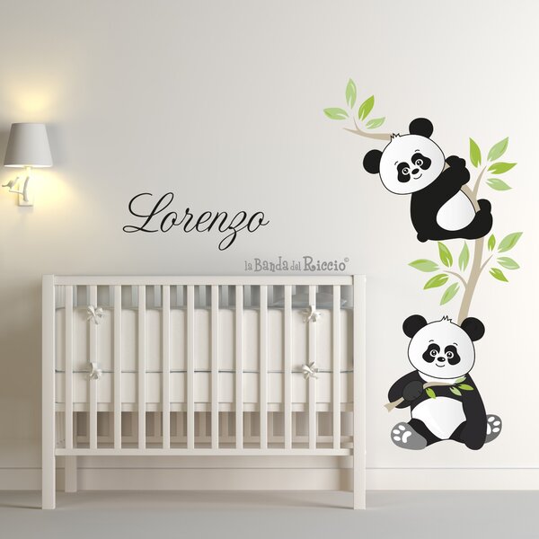 Adesivi murali Piccoli Panda Bianco - Adesivi Murali per Bambini