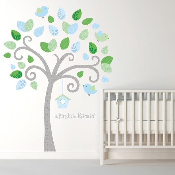 Alberi Albero degli Uccellini - Adesivi Murali per Bambini