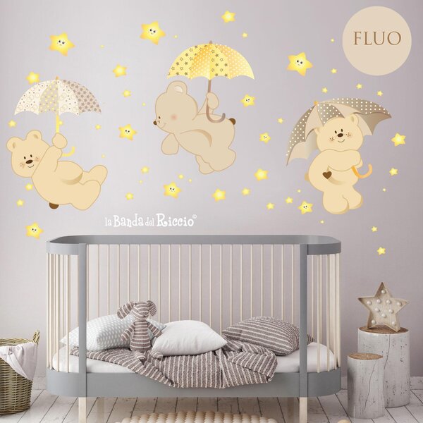 Tutte le decorazioni murali Pioggia di Stelle Beige/Rosa - Adesivi Murali per Bambini