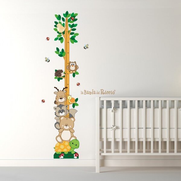 Metri crescita Piccolo Bosco metro crescita - Adesivi Murali per Bambini