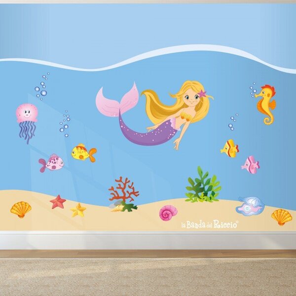 Adesivi murali La Sirena - Adesivi Murali per Bambini