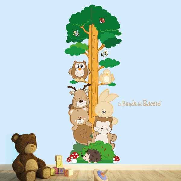 Metri crescita Il Bosco metro crescita - Adesivi Murali per Bambini