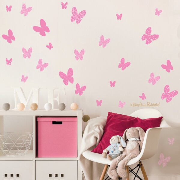 Pattern Le Farfalle - Adesivi Murali per Bambini