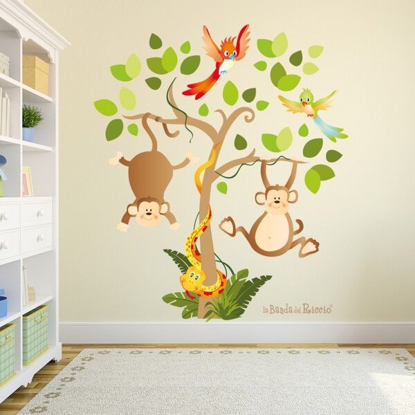 Alberi Albero Safari - Adesivi Murali per Bambini