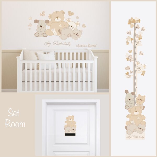 Set room Set Room Pupazzi di Pezza Rosa - Adesivi Murali per Bambini