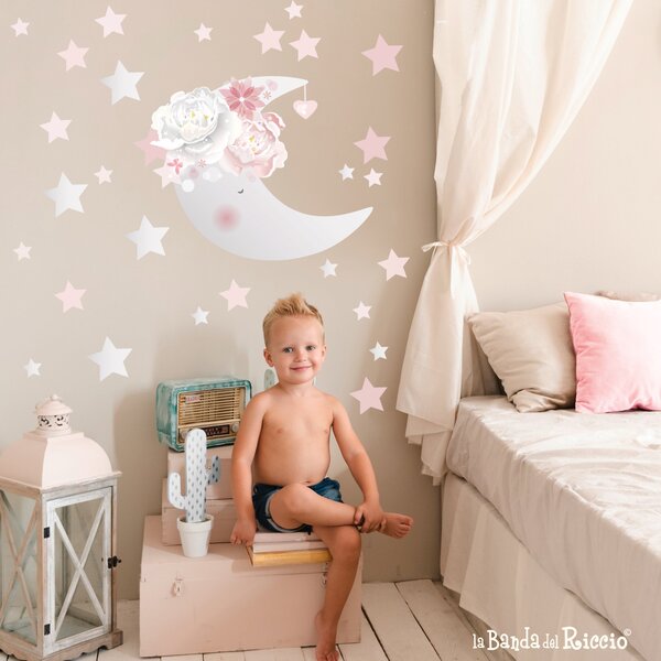 Junior La Luna Rosa - Adesivi Murali per Bambini