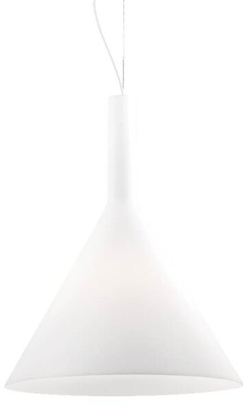 Ideal Lux Cocktail SP1 Big lampadario moderno soggiorno in vetro soffiato acidato bianco E27 60W