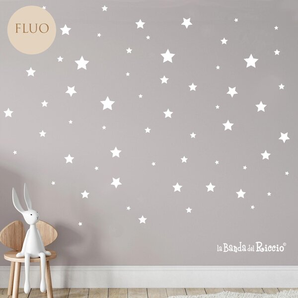 Tutte le decorazioni murali Stelle Fluorescenti, bianche - Adesivi Murali per Bambini