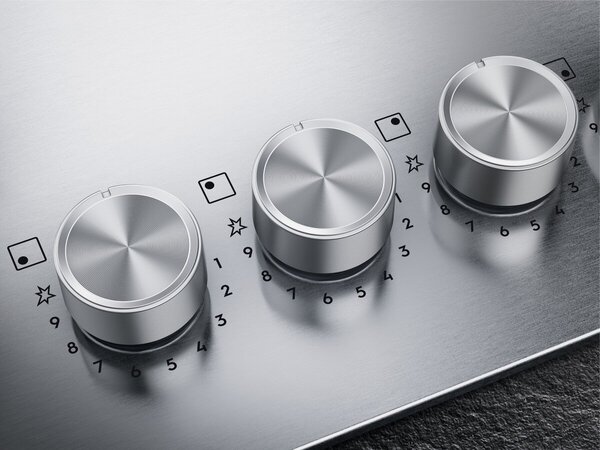 Aeg Piano Cottura 4 Fuochi a Gas Larghezza 60 cm in Acciaio Inox colore Inox - HGB64423UZ Serie 7000 Ultraflat Line