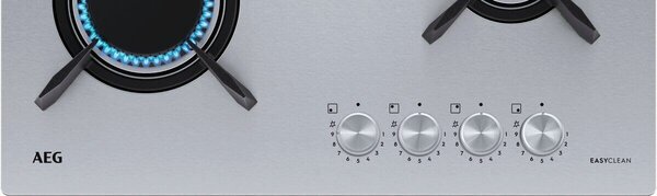 Aeg Piano Cottura 4 Fuochi a Gas Larghezza 60 cm in Acciaio Inox colore Inox - HGB64423UZ Serie 7000 Ultraflat Line