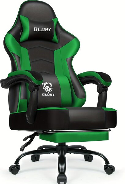 Sedia da gaming con poggiapiedi – Ergonomica e girevole a 360° – Capacità massima: 200 kg