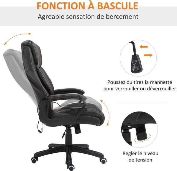 Sedia ergonomica da ufficio - Sedia da ufficio - Sedia da ufficio con funzione massaggio - Sedia da lavoro - Sedia confortevole
