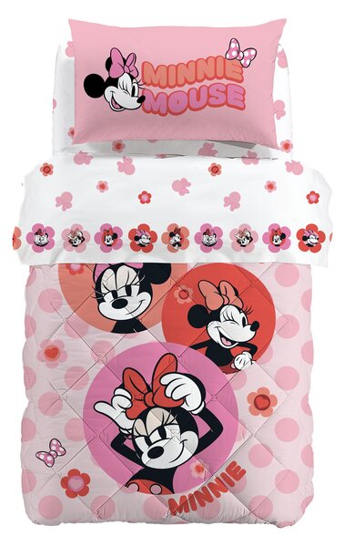 Trapunta In Cotone Minnie Flowers Singolo Warner Bros Ragazza Caleffi