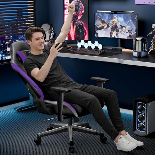 Sedia ergonomica da gaming - Sedia per giocatori - Sedia da ufficio - Sedia da gaming - Sedia per videogiochi - Regolabile in altezza