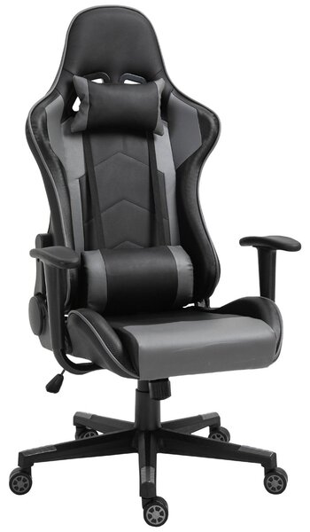 Sedia ergonomica da ufficio - Sedia da gaming - Sedia girevole - Sedia da ufficio in ecopelle - Sedia da ufficio - Nera