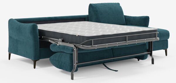 Dalia divano letto con penisola contenitore e materasso alto 18 cm - p