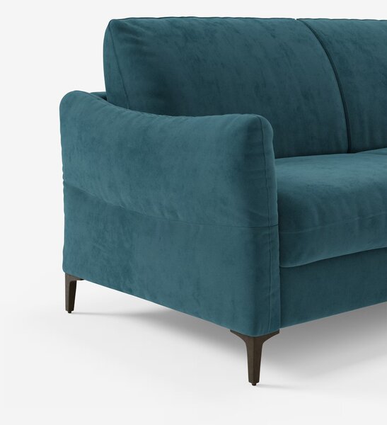 Dalia divano letto con penisola contenitore e materasso alto 18 cm - p