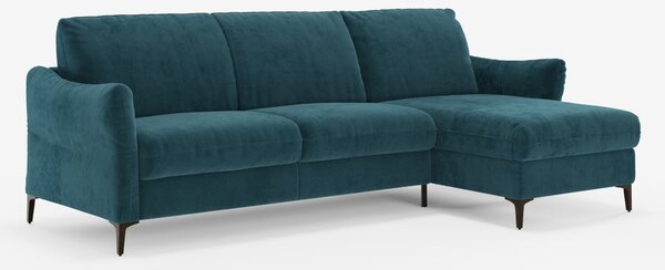 Dalia divano letto con penisola contenitore e materasso alto 18 cm - p