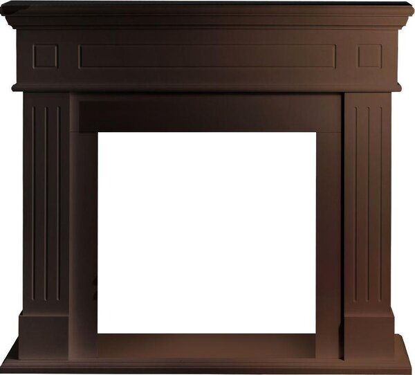 Cambridge - Cornice per Camino 110x100x36 cm Rivestimento Decorativo in Legno MDF Noce