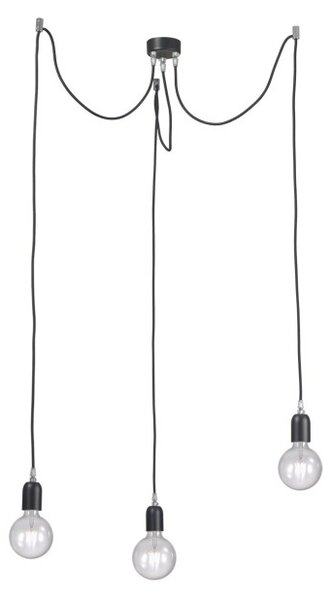 Rossini Erkel ERK103 lampada a sospensione moderna con cavo in tessuto colorato tre luci
