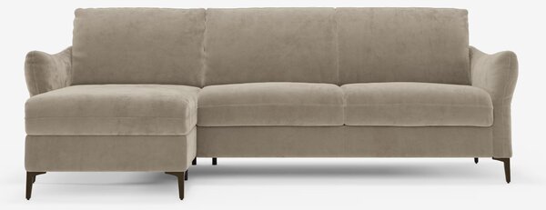 Dalia divano letto con penisola contenitore e materasso alto 18 cm - p