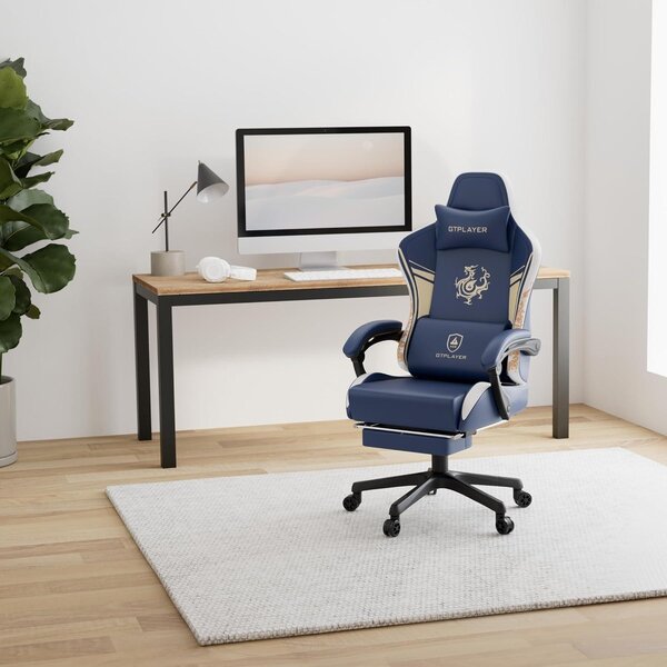 Sedia da gaming – Sedia da gaming ergonomica con altoparlanti Bluetooth e schienale regolabile fino a 150°
