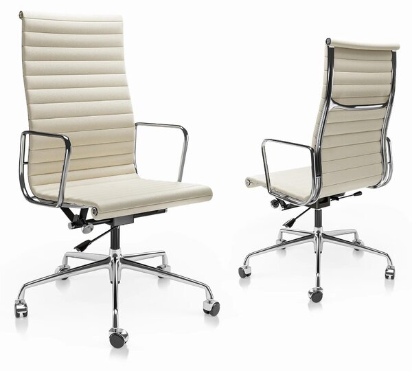 Sedia da ufficio ergonomica - Sedia da gaming - Sedia da ufficio executive - Sedie - Sedia da ufficio - In pelle - Design classico, schienale alto