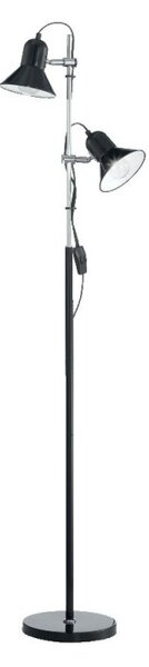 Ideal Lux Polly PT2 piantana nera a 2 luci orientabili