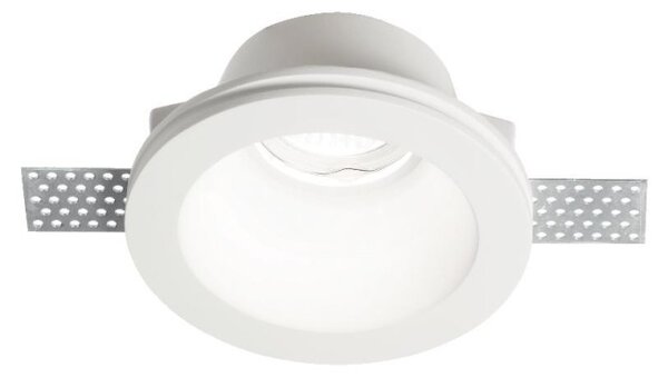 Ideal Lux Samba Round D90 faretto incasso in gesso a rasare