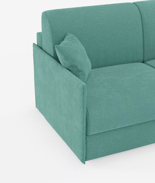 Evans divano letto matrimoniale sfoderabile - design compatto e vano p