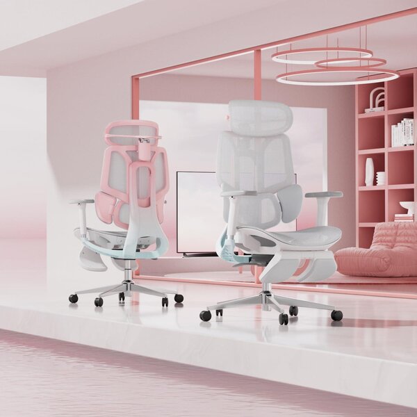 Sedia ergonomica da ufficio - Sedia da scrivania - Sedia per ufficio - Sedia per computer - Sedia da lavoro - Supporto lombare dinamico