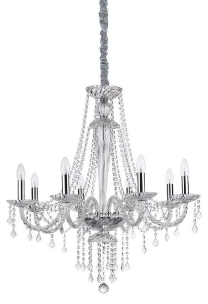 Ideal Lux Amadeus SP8 lampadario classico soggiorno a 8 luci E14 40W