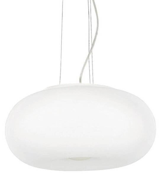 Ideal Lux Ulisse SP3 D52 lampadario per cucina vetro bianco E27 60W