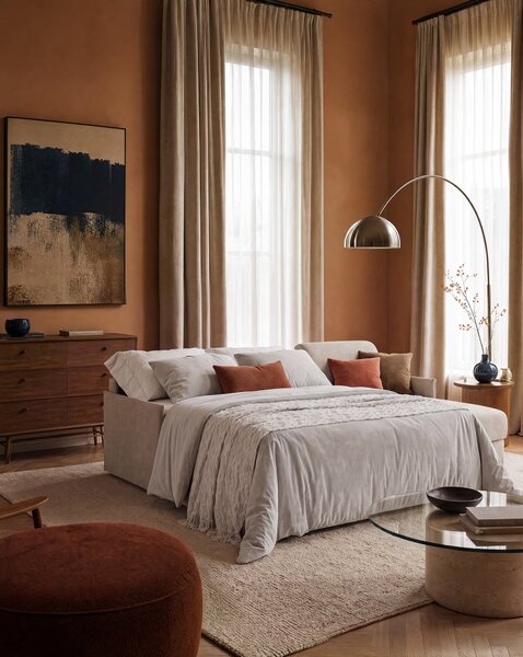 Evans Divano letto angolare con penisola contenitore - design compatto