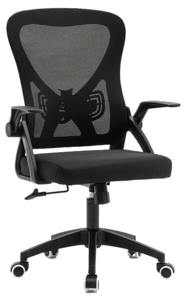 Sedia da ufficio – Sedia ergonomica per ufficio con rivestimento in ecopelle e poggiapiedi – Beige dorato