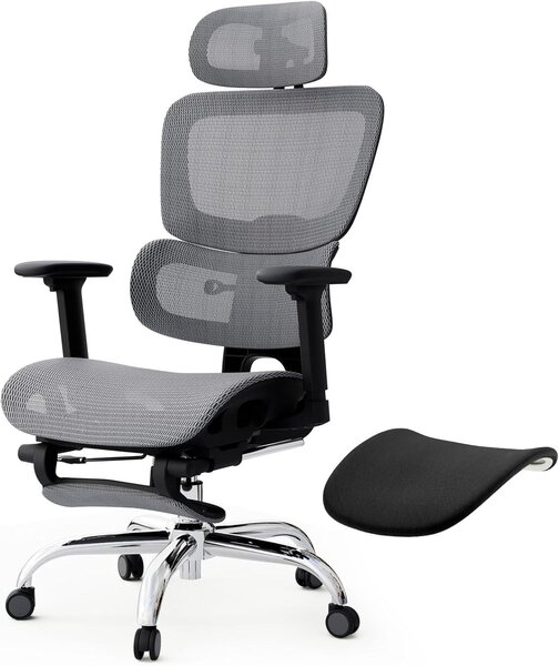 Sedia ergonomica da ufficio - Sedia da ufficio - Sedia da lavoro - Sedia girevole - Sedia con struttura a rete - Design completamente a rete