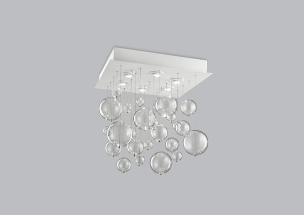 Bolero Metal lux plafoniera moderna base quadrata 60x60 cm