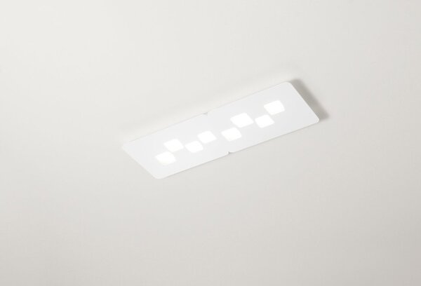Bilbao pg Gea Luce lampada da soffitto LED moderna 28x80 bianca o tortora