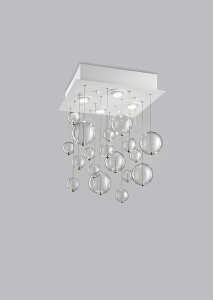 Bolero Metal lux plafoniera moderna base quadrata
